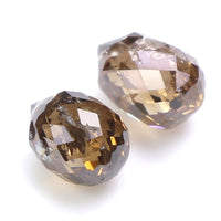 Natural Loose briolette Brown Color Diamond 0.78 CT 4.20 MM Drop Shape Rose Cut Diamond L9890