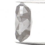 Natural Loose Oval Salt And Pepper Diamond Grey Color 2.37 CT 9.30 MM Oval  Rose Cut Shape Diamond KDL987