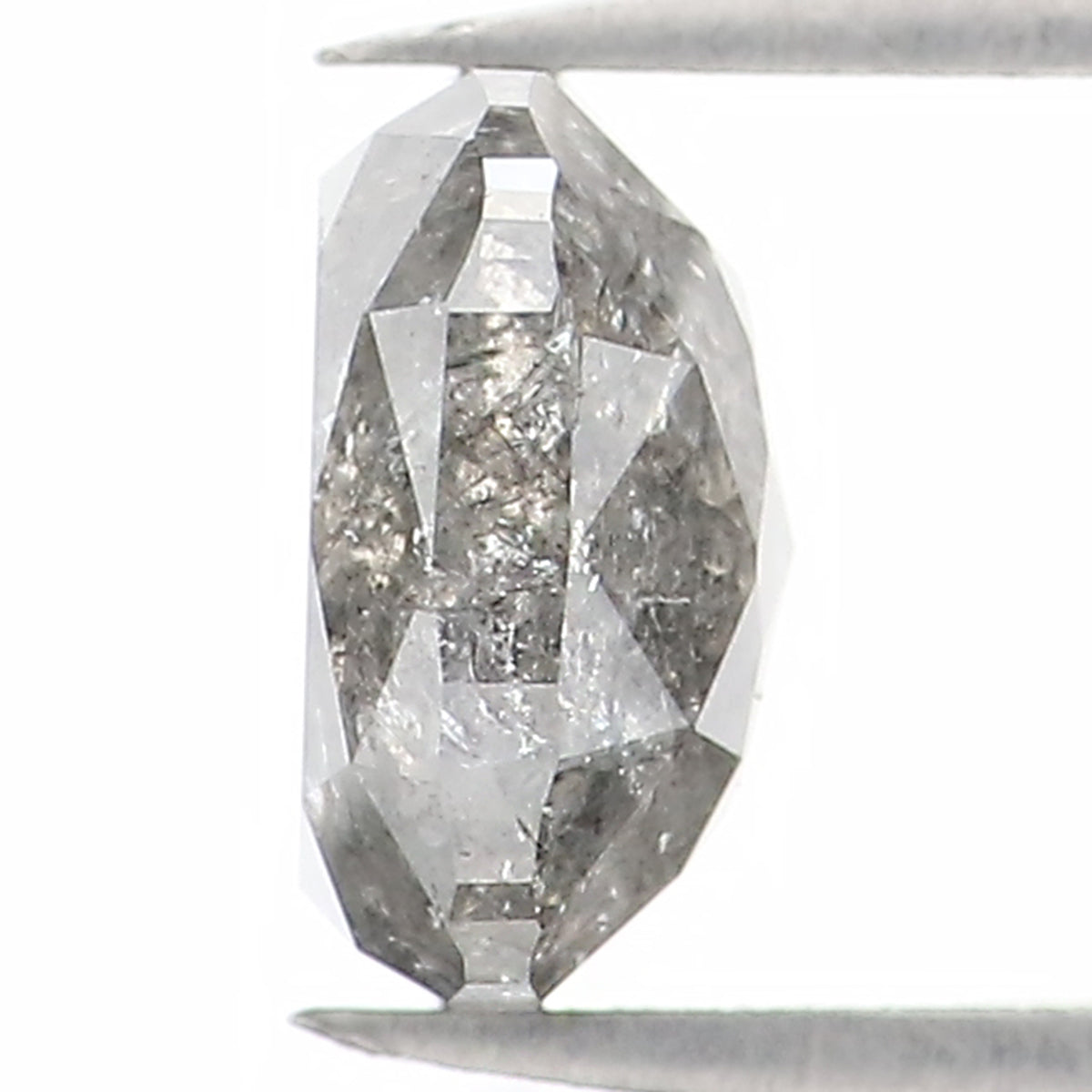 1.02 CT Natural Loose Cushion Shape Diamond Salt And Pepper Cushion Shape Diamond 5.65 MM Black Grey Color Cushion Rose Cut Diamond LQ1219