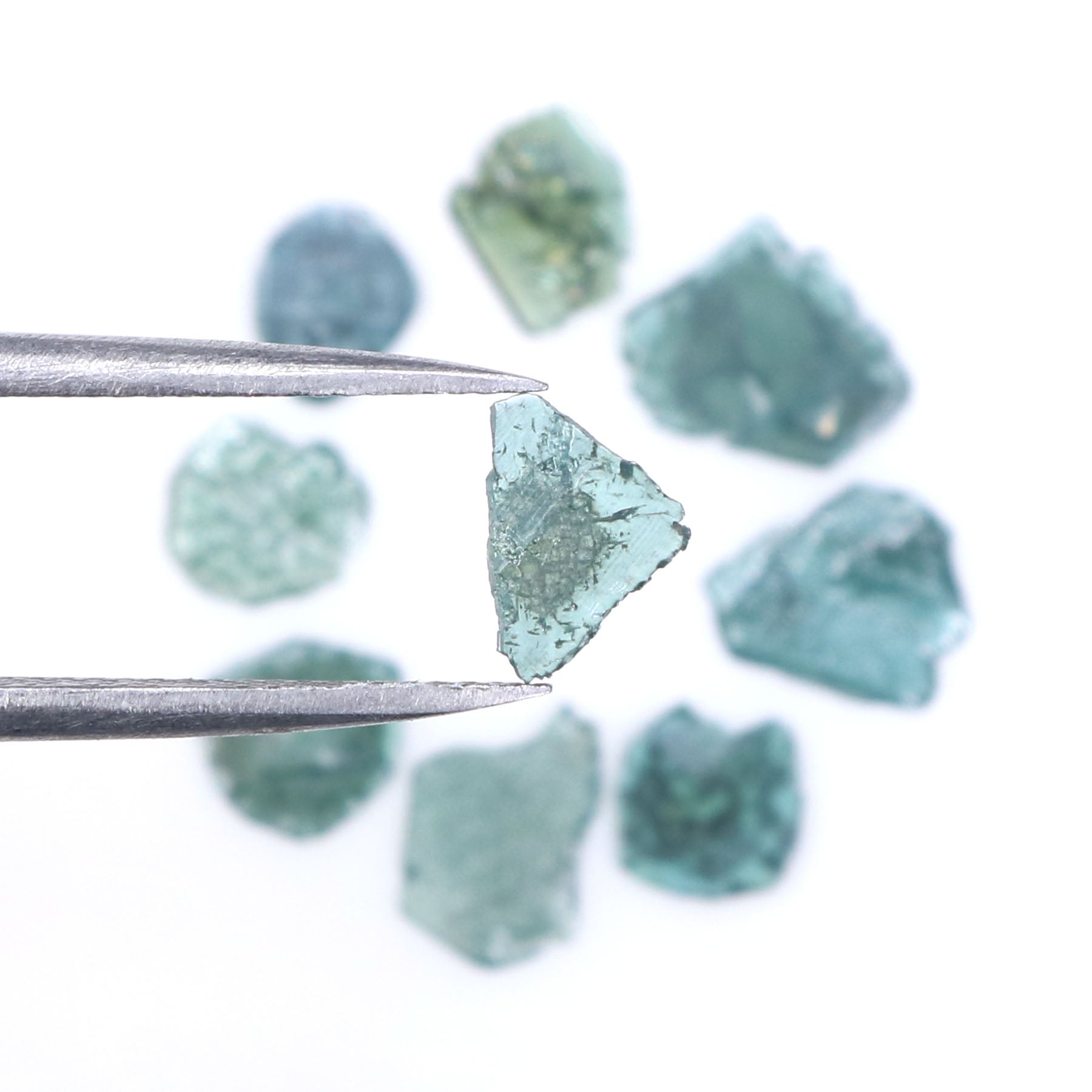1.90 CT Natural Loose Slice Shape Diamond Blue Color Slice Cut Diamond 5.00 MM Natural Loose Blue Color Slice Irregular Cut Diamond LQ9173