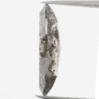 0.73 Ct Natural Loose Diamond, Marquise Diamond, Salt And Pepper, Black Diamond, Gray Diamond, Polished Diamond, Rose Cut Diamond, KDL780