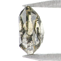 Natural Loose Radiant Salt And Pepper Diamond Green Black Color 0.48 CT 4.65 MM Radiant Shape Rose Cut Diamond L8687