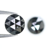 Natural Loose Round Rose Cut Black Color Diamond 3.00 CT 7.30 MM Rose Cut Shape Diamond KR2435