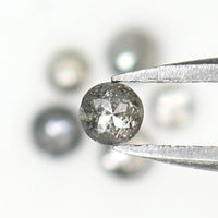 Natural Loose Rose Cut Salt And Pepper Diamond Black Grey Color 0.62 CT 2.30 MM Round Rose Cut Shape Diamond L6989
