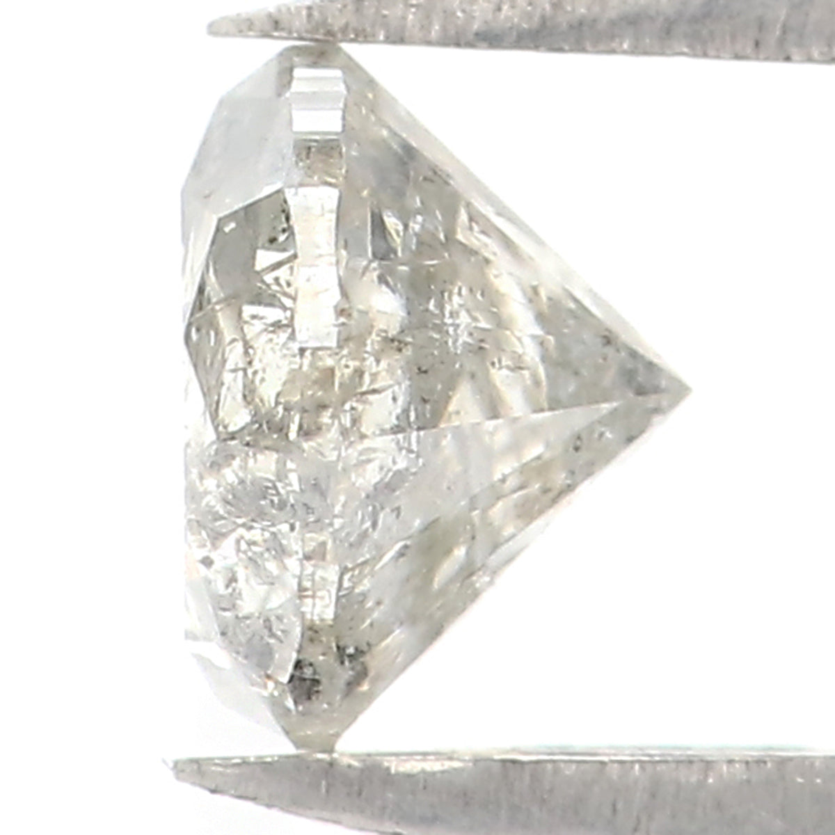 0.69 CT Natural Loose Round Shape Diamond Salt And Pepper Round Diamond 5.20 MM Natural Black Grey Color Round Brilliant Cut Diamond KQ1972