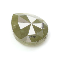 Natural Loose Pear Grey Green Color Diamond 0.74 CT 7.00 MM Pear Shape Rose Cut Diamond KR1178