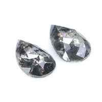 Natural Loose Pear Diamond, Salt And Pepper Pear Diamond, Natural Loose Diamond, Pear Rose Cut Diamond, 0.50 CT Pear Cut Diamond KR2635