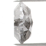 Natural Loose Round Rose Cut Salt And Pepper Diamond Black Grey Color 0.89 CT 6.00 MM Rose Cut Shape Diamond L1274