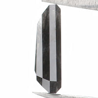 Natural Loose Coffin Salt And Pepper Diamond Black Grey Color 0.73 CT 7.15 MM Coffin Shape Rose Cut Diamond KDL1297