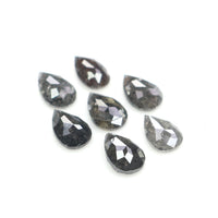 Natural Loose Pear Diamond, Salt And Pepper Pear Diamond, Natural Loose Diamond, Pear Rose Cut Diamond, 0.94 CT Pear Cut Diamond L2734