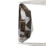 Natural Loose Pear Deep Brown Color Diamond 1.57 CT 9.30 MM Pear Shape Rose Cut Diamond L7147