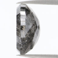 Natural Loose Rose Cut Salt And Pepper Diamond Black Grey Color 2.21 CT 8.00 MM Rose Cut Shape Diamond KDL1093