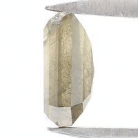 Natural Loose Coffin Grey Green Color Diamond 0.77 CT 6.00 MM Coffin Shape Rose Cut Diamond KDL5850
