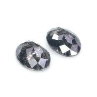 Natural Loose Oval Diamond, Salt And Pepper Oval Diamond, Natural Loose Diamond, Oval Rose Cut Diamond, 0.49 CT Oval Shape Diamond KDL2772