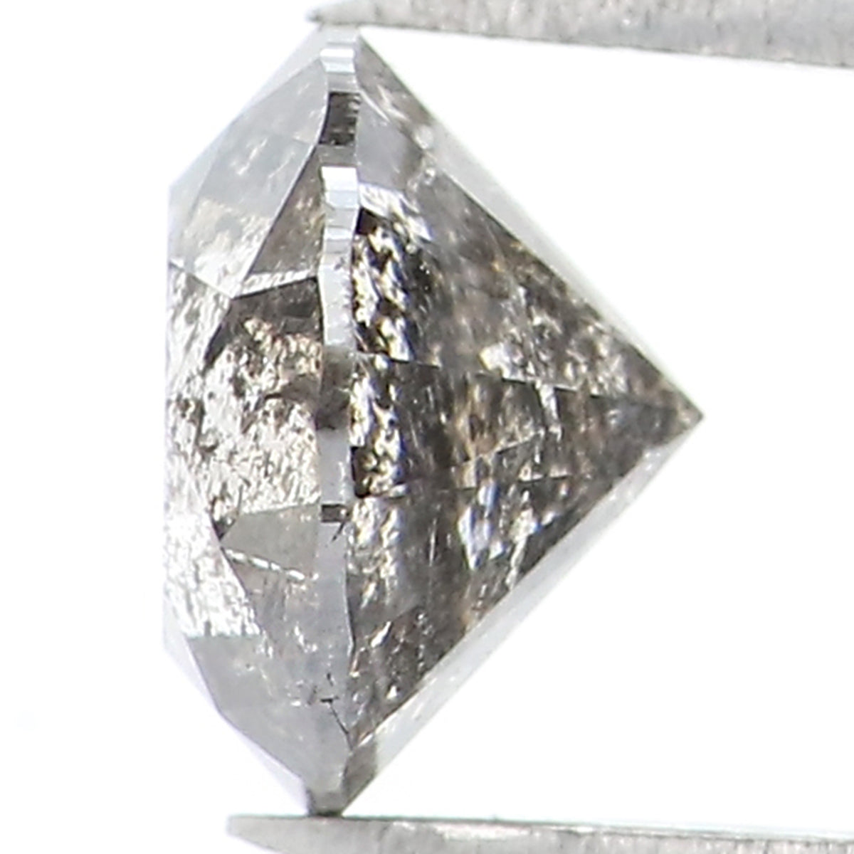 0.82 CT Natural Loose Round Shape Diamond Black Grey Color Round Shape Diamond 5.70 MM Salt And Pepper Round Brilliant Cut Diamond LQ1464
