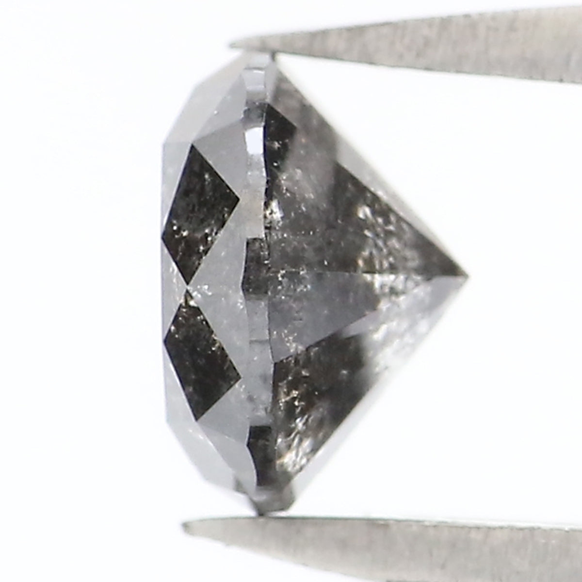 0.83 CT Natural Loose Round Shape Diamond Black Grey Color Round Cut Diamond 5.70 MM Salt And Pepper Round Brilliant Cut Diamond QL2168