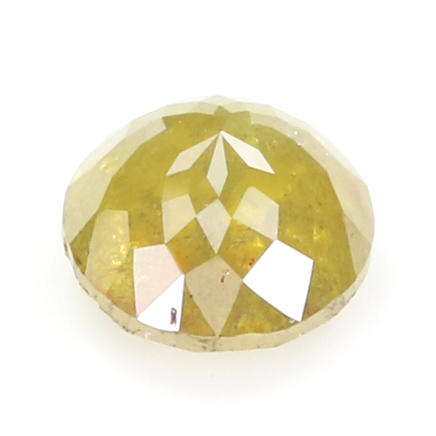 1.14 CT Natural Loose Round Rose Cut Diamond Yellow Color Round Shape Diamond 6.10 MM Natural Yellow Color Round Rose Cut Diamond LQ8841