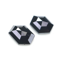 Natural Loose Hexagon Diamond, Hexagon Black Color Diamond, Natural Loose Diamond, Hexagon Rose Cut Diamond 0.76 CT Hexagon Shape L2770