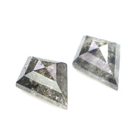 Natural Loose Kite Diamond, Salt And Pepper Kite Diamond, Natural Loose Diamond, Kite Rose Cut Diamond, Kite Cut, 0.67 CT Kite Shape L2736