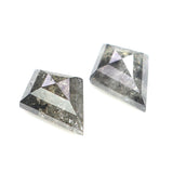 Natural Loose Kite Diamond, Salt And Pepper Kite Diamond, Natural Loose Diamond, Kite Rose Cut Diamond, Kite Cut, 0.67 CT Kite Shape L2736