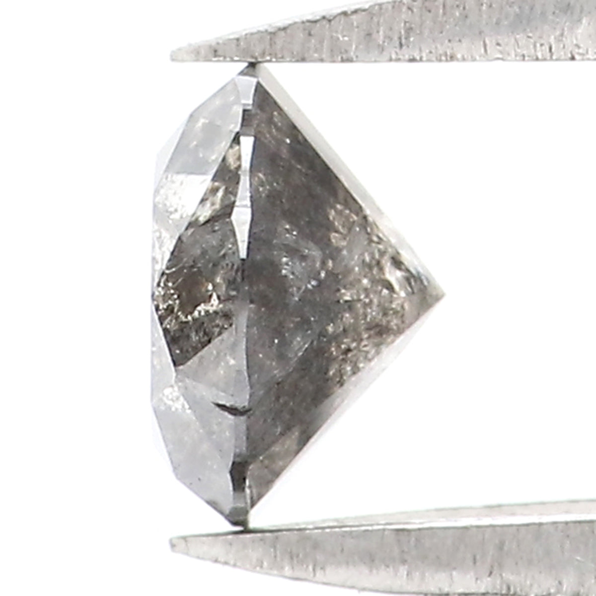 0.48 Ct Natural Loose Round Shape Diamond Salt And Pepper Round Diamond 4.90 MM Natural Black Grey Color Round Brilliant Cut Diamond KQ1735