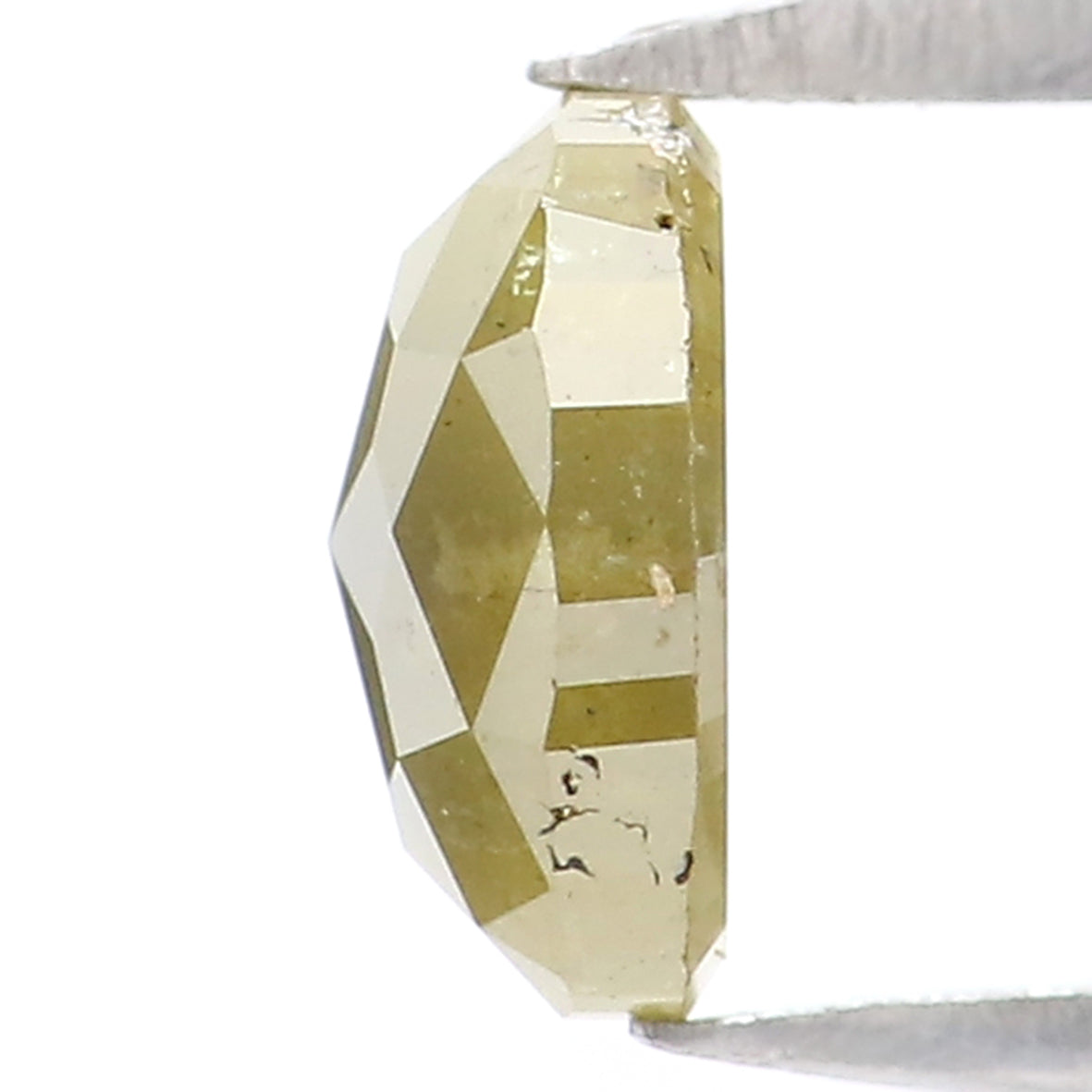 0.57 CT Natural Loose Oval Shape Diamond Yellow Color Oval Cut Diamond 5.70 MM Natural Loose Green Color Oval Shape Rose Cut Diamond KQ2475