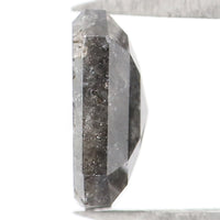 Natural Loose Emerald Salt And Pepper Diamond Black Grey Color 0.99 CT 6.40 MM Emerald Shape Rose Cut Diamond L1337