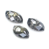 Natural Loose Marquise Salt And Pepper Diamond Black Grey Color 0.61 CT 5.10 MM Marquise Shape Rose Cut Diamond KDL2459