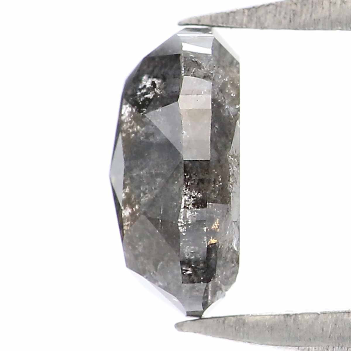 0.77 CT Natural Loose Oval Shape Diamond Salt And Pepper Oval Cut Diamond 6.25 MM Natural Black Grey Diamond Oval Rose Cut Diamond LQ2367