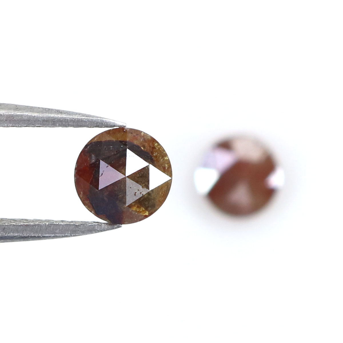 Natural Loose Rose Cut Brown Color Diamond 1.66 CT 5.90 MM Round Rose Cut Shape Diamond KDL6348