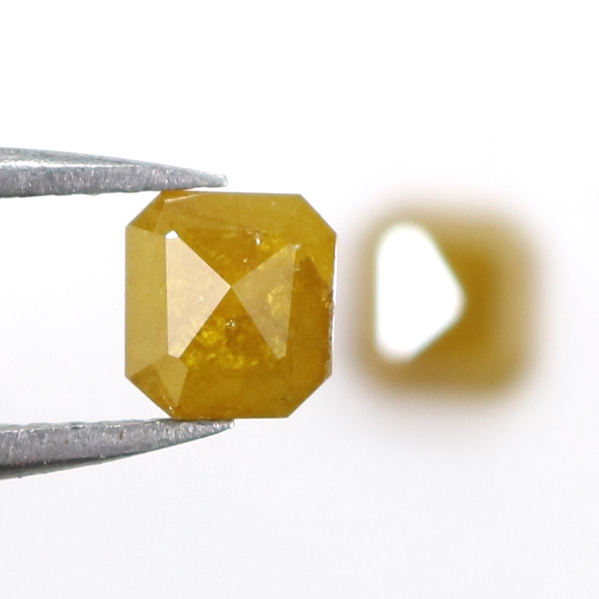Natural Loose Radiant Diamond Yellow Color 1.10 CT 5.20 MM Radiant Shape Rose Cut Diamond KDK1275