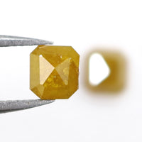 Natural Loose Radiant Diamond Yellow Color 1.10 CT 5.20 MM Radiant Shape Rose Cut Diamond KDK1275