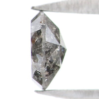 Natural Loose Round Rose Cut Salt And Pepper Diamond Black Grey Color 0.31 CT 4.40 MM Rose Cut Shape Diamond L6004
