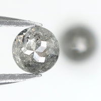 Natural Loose Rose Cut Salt And Pepper Diamond Black Grey Color 0.98 CT 4.55 MM Rose Cut Shape Diamond KDK2442