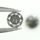 Natural Loose Round Salt And Pepper Diamond Black Grey Color 0.40 CT 3.70 MM Round Brilliant Cut Diamond KDL1062
