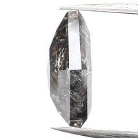 1.10 CT Natural Loose Diamond, Pentagon Cut Diamond, Salt And Pepper Diamond, Black Gray Diamond, Pentagon Shape, Rose Cut Diamond, KDL601