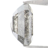 Natural Loose Hexagon Salt And Pepper Diamond Black Grey Color 1.00 CT 6.43 MM Hexagon Shape Rose Cut Diamond KDL2077