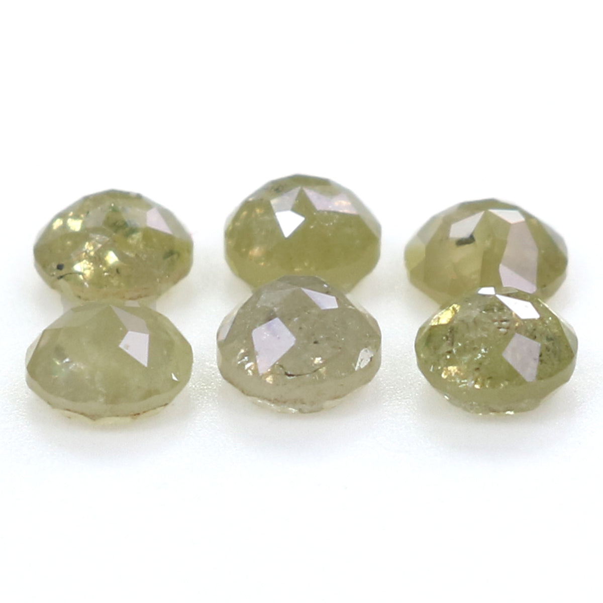 Natural Loose Round Rose Cut Yellow Grey Diamond Color 1.10 CT 3.20 MM Rose Cut Shape Diamond KR2217