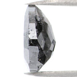 Natural Loose Pear Salt And Pepper Diamond Black Color 2.45 CT 9.20 MM Pear Shape Rose Cut Diamond KR2005