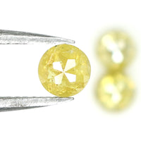 Natural Loose Round Rose Cut Yellow Color Diamond 1.61 CT 4.30 MM Rose Cut Shape Diamond L1882