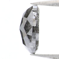 Natural Loose Oval Salt And Pepper Diamond Black Grey Color 1.66 CT 8.50 MM Oval Shape Rose Cut Diamond KDL2171