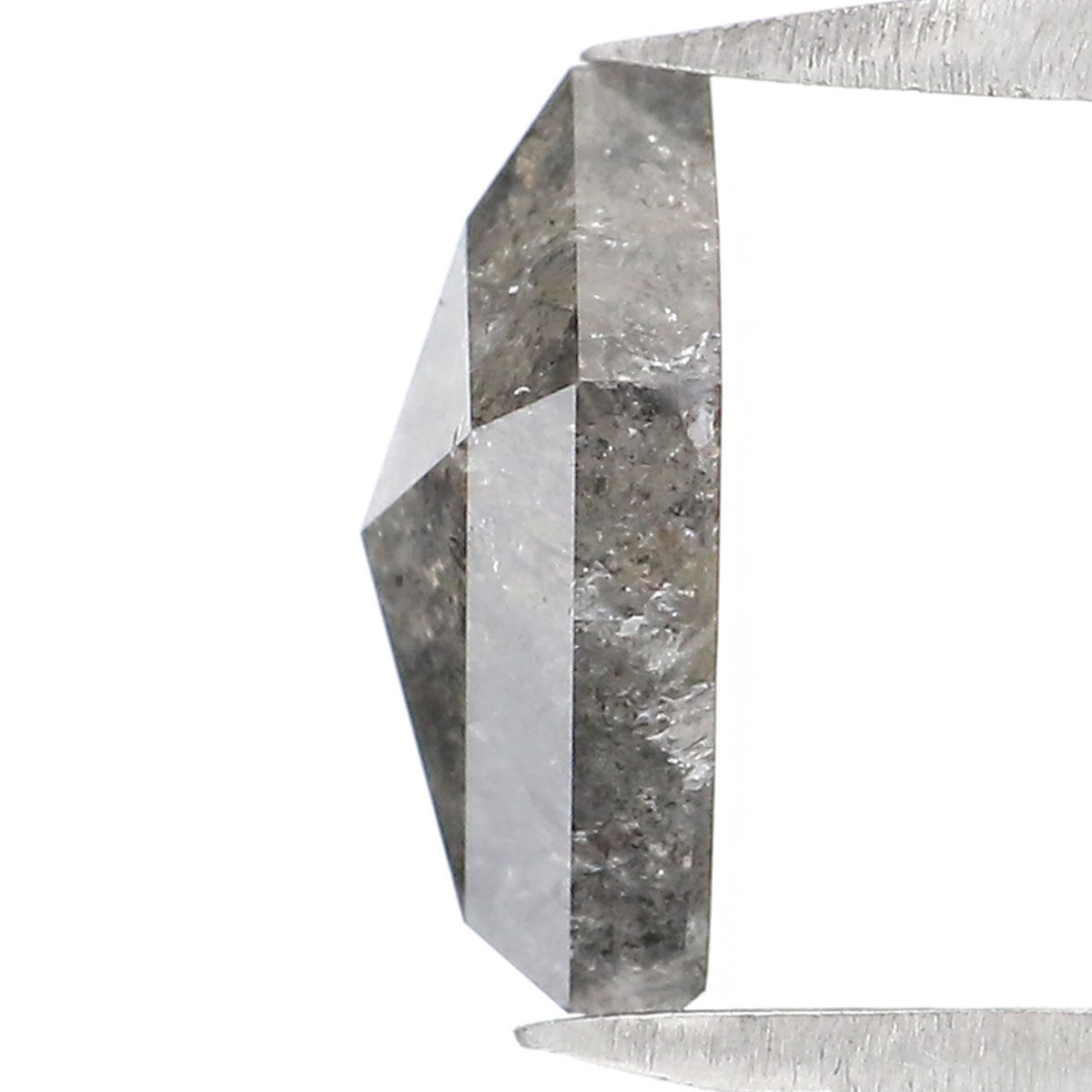 1.09 Ct Natural Loose Shield Shape Diamond Salt And Pepper Shield Cut Diamond 8.50 MM Black Gray Color Shield Shape Rose Cut Diamond LQ7588