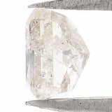 Natural Loose Emerald Shape Yellow Grey Color Diamond 0.54 CT 4.60 MM Emerald Shape Rose Cut Diamond L7413