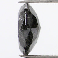 0.72 Ct Natural Loose Diamond, Round Rose Cut Diamond, Black Diamond, Gray Diamond, Salt and Pepper Diamond, Rose Cut Diamond L697