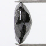 0.72 Ct Natural Loose Diamond, Round Rose Cut Diamond, Black Diamond, Gray Diamond, Salt and Pepper Diamond, Rose Cut Diamond L697