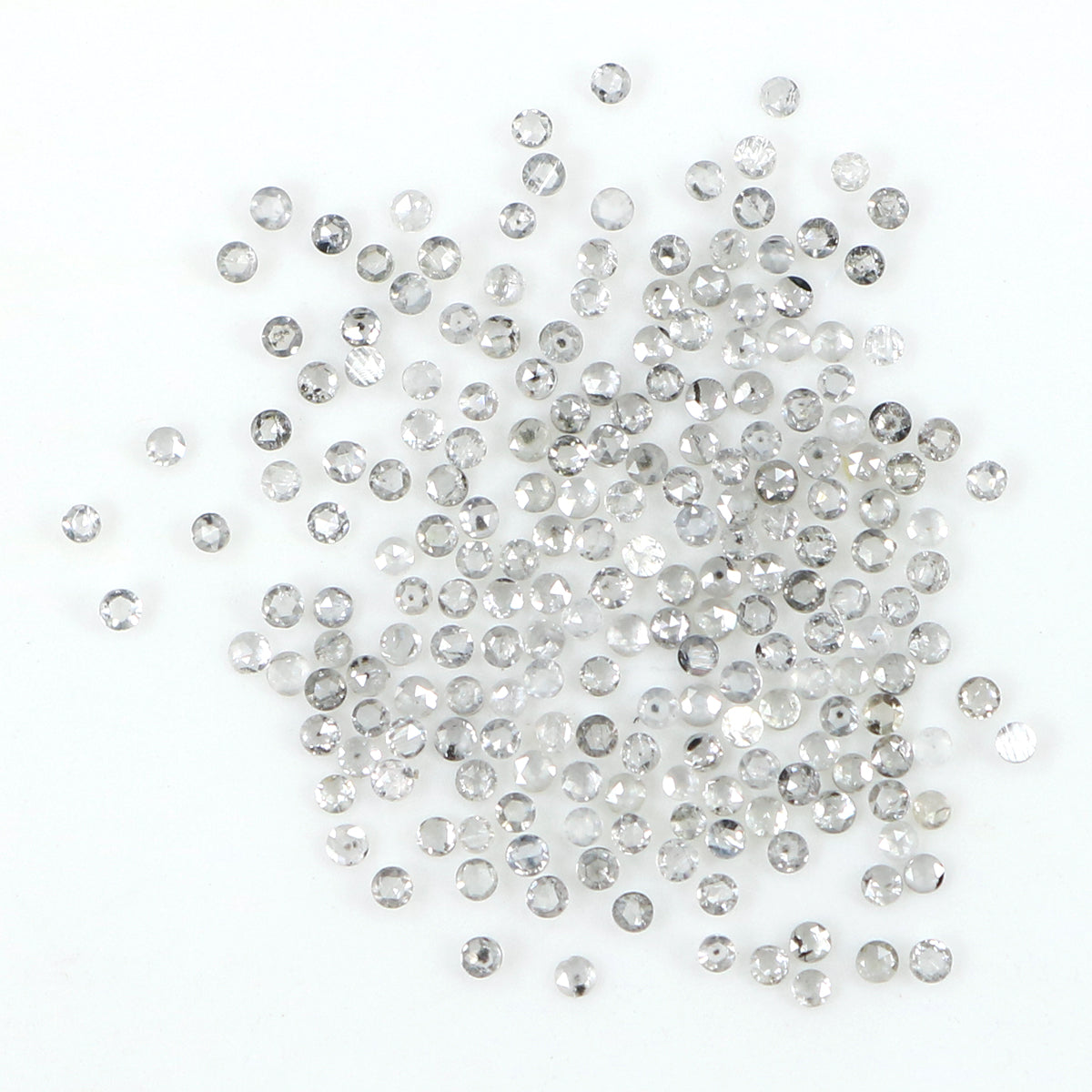 0.91 CT Natural Loose Round Shape Diamond Salt And Pepper Round Cut Diamond 1.00 MM Natural Black Grey Color Round Rose Cut Diamond LQ1816