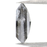 Natural Loose Pentagon Salt And Pepper Diamond Black Grey Color 1.47 CT 8.30 MM Pentagon Shape Rose Cut Diamond L048