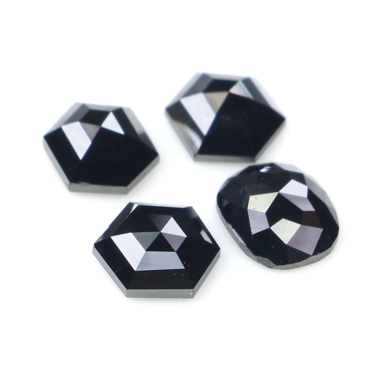 1.02 CT Natural Loose Mix Shape Diamond Black Color Mix Shape Diamond 4.70 MM Natural Loose Black Color Mix Shape Rose Cut Diamond QL2688