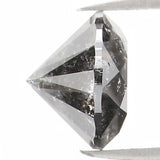 Natural Loose Round Salt And Pepper Diamond Black Grey Color 1.09 CT 6.25 MM Round Brilliant Cut Diamond L1159