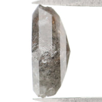 Natural Loose Kite Salt And Pepper Diamond Black Grey Color 1.41 CT 8.30 MM Kite Shape Rose Cut Diamond KDL1330